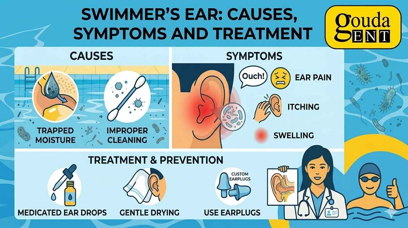 Swimmer’s Ear: Causes, Symptoms and Treatment